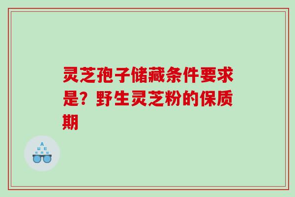 灵芝孢子储藏条件要求是？野生灵芝粉的保质期