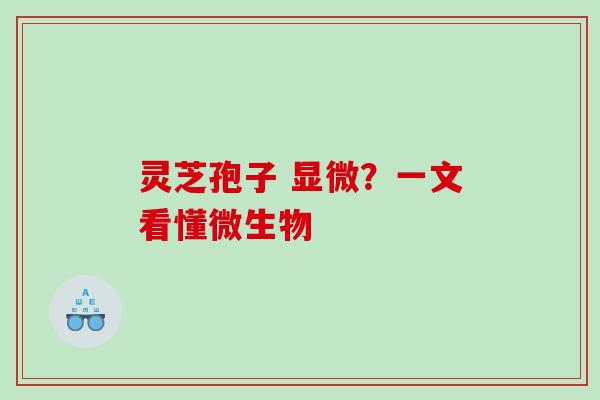 灵芝孢子 显微？一文看懂微生物