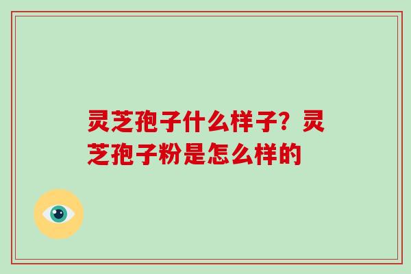 灵芝孢子什么样子?灵芝孢子粉是怎么样的 灵芝孢子什么样子?灵芝孢子粉是怎么样的