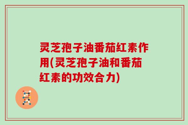 灵芝孢子油番茄红素作用(灵芝孢子油和番茄红素的功效合力) 灵芝孢子油番茄红素作用(灵芝孢子油和番茄红素的功效合力)