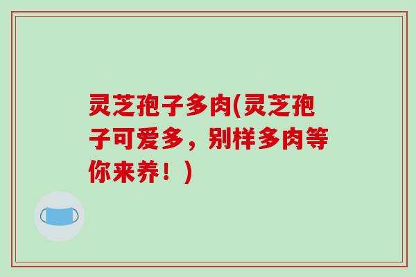 灵芝孢子多肉(灵芝孢子可爱多,别样多肉等你来养!) 灵芝孢子多肉(灵芝孢子可爱多,别样多肉等你来养!)