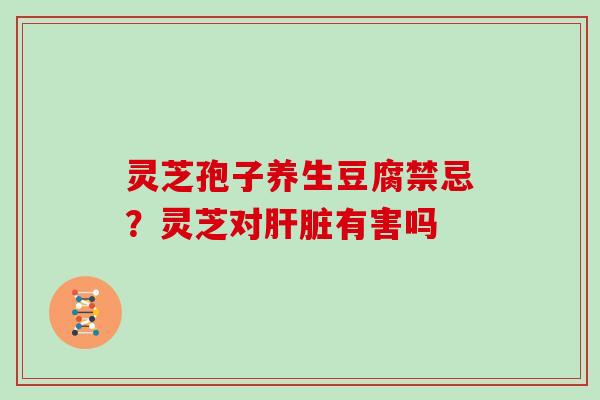 灵芝孢子养生豆腐禁忌？灵芝对有害吗