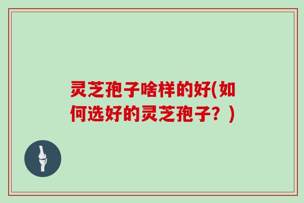 灵芝孢子啥样的好(如何选好的灵芝孢子？)