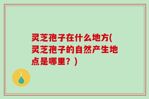 灵芝孢子在什么地方(灵芝孢子的自然产生地点是哪里?) 灵芝孢子在什么地方(灵芝孢子的自然产生地点是哪里?)