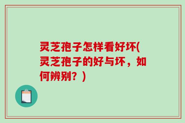 灵芝孢子怎样看好坏(灵芝孢子的好与坏，如何辨别？)