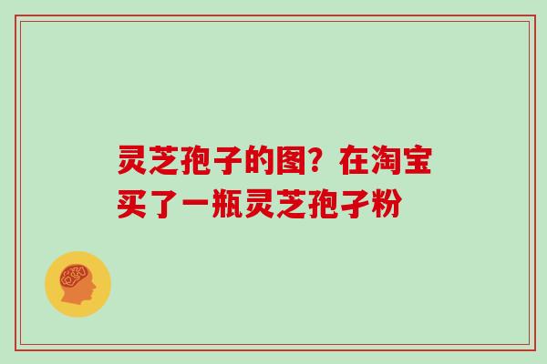 灵芝孢子的图？在淘宝买了一瓶灵芝孢孑粉