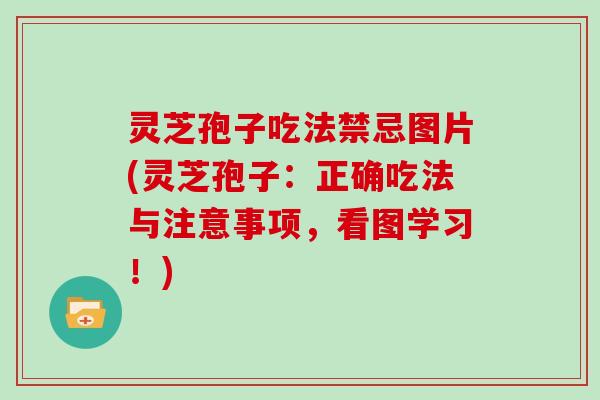 灵芝孢子吃法禁忌图片(灵芝孢子：正确吃法与注意事项，看图学习！)