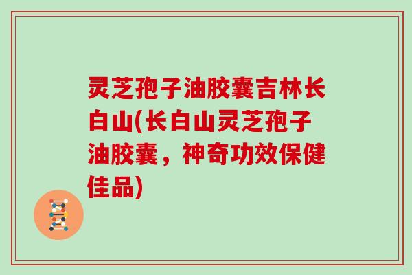 灵芝孢子油胶囊吉林长白山(长白山灵芝孢子油胶囊，神奇功效保健佳品)