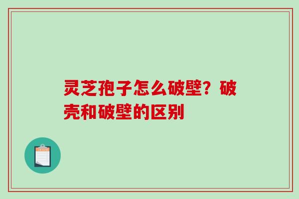 灵芝孢子怎么破壁？破壳和破壁的区别