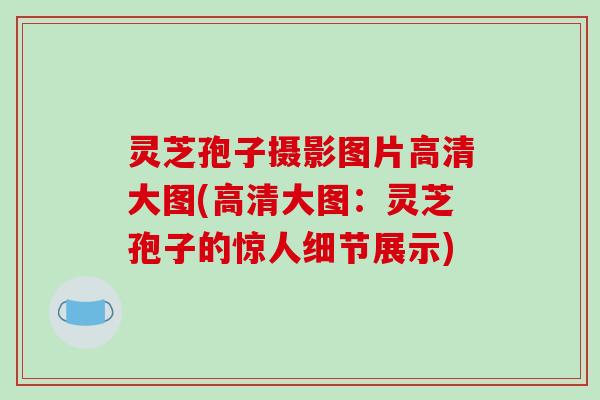 灵芝孢子摄影图片高清大图(高清大图：灵芝孢子的惊人细节展示)