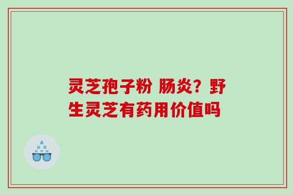 灵芝孢子粉 ？野生灵芝有药用价值吗