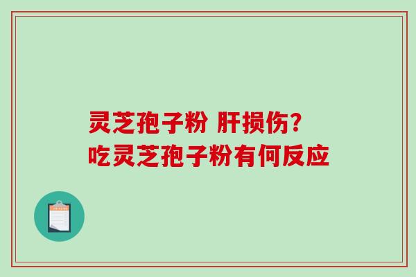 灵芝孢子粉 损伤？吃灵芝孢子粉有何反应
