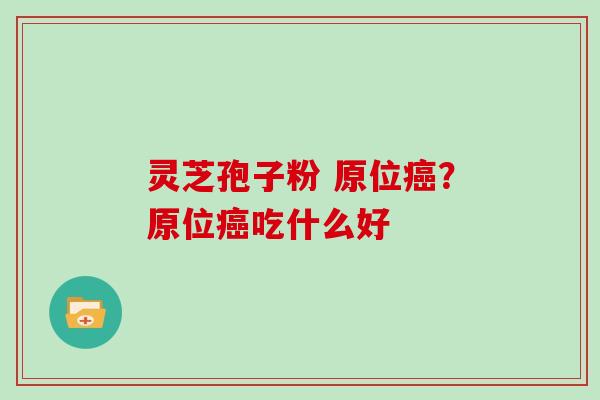 灵芝孢子粉 原位?原位吃什么好 灵芝孢子粉 原位?原位吃什么好