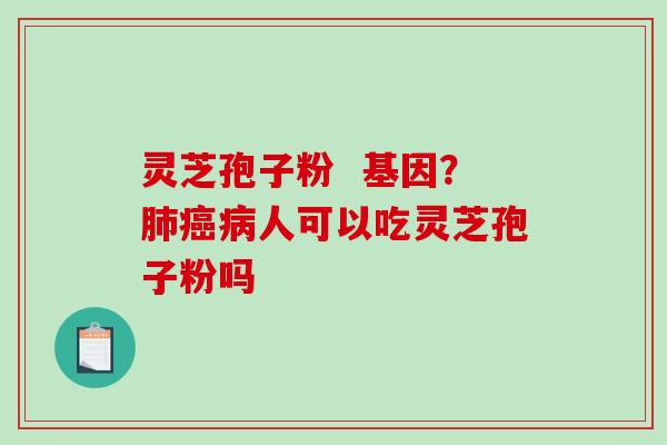灵芝孢子粉 基因?人可以吃灵芝孢子粉吗 灵芝孢子粉 基因?人可以吃灵芝孢子粉吗