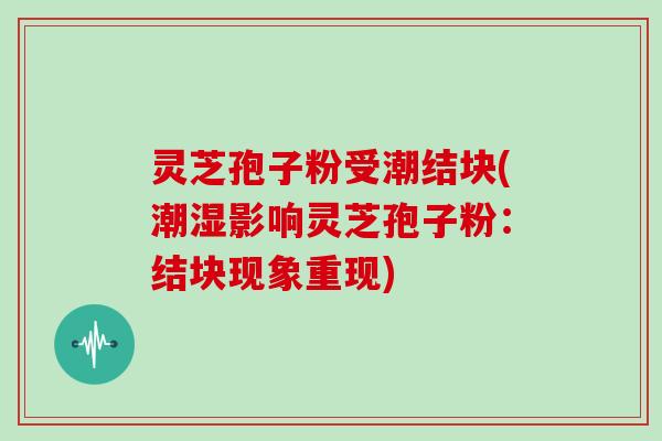 灵芝孢子粉受潮结块(潮湿影响灵芝孢子粉：结块现象重现)