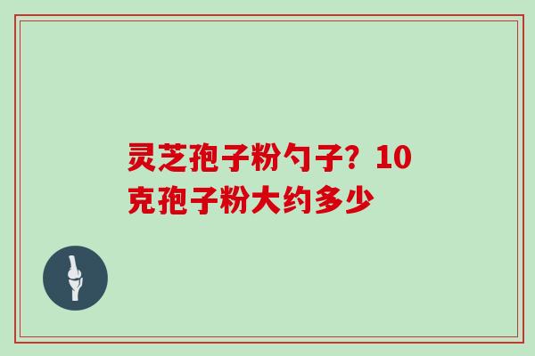 灵芝孢子粉勺子？10克孢子粉大约多少