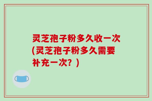 灵芝孢子粉多久收一次(灵芝孢子粉多久需要补充一次？)