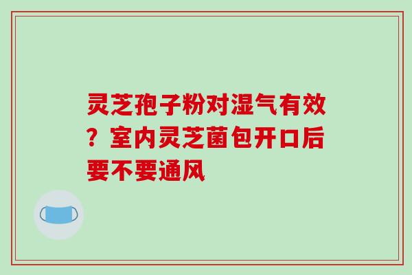 灵芝孢子粉对湿气有效？室内灵芝菌包开口后要不要通风