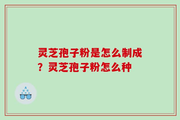 灵芝孢子粉是怎么制成？灵芝孢子粉怎么种