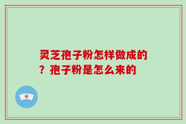 灵芝孢子粉怎样做成的?孢子粉是怎么来的 灵芝孢子粉怎样做成的?孢子粉是怎么来的