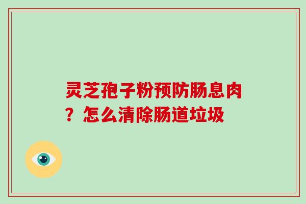 灵芝孢子粉肠息肉？怎么清除肠道垃圾