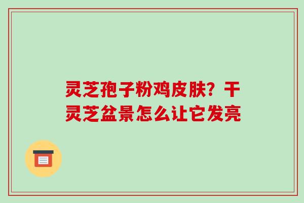 灵芝孢子粉鸡？干灵芝盆景怎么让它发亮
