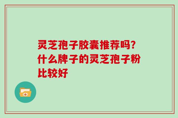 灵芝孢子胶囊推荐吗？什么牌子的灵芝孢子粉比较好