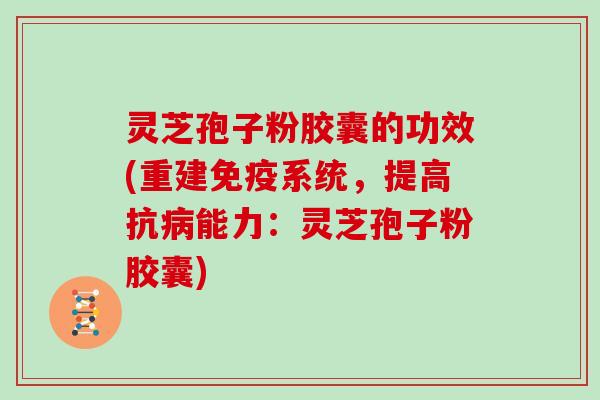 灵芝孢子粉胶囊的功效(重建免疫系统，提高抗能力：灵芝孢子粉胶囊)