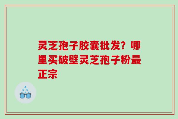 灵芝孢子胶囊批发？哪里买破壁灵芝孢子粉正宗