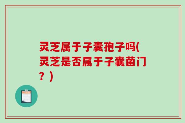 灵芝属于子囊孢子吗(灵芝是否属于子囊菌门?) 灵芝属于子囊孢子吗(灵芝是否属于子囊菌门?)