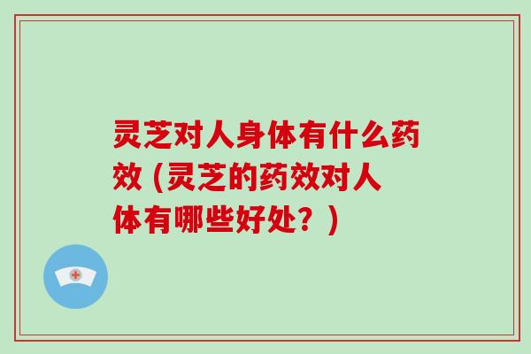 灵芝对人身体有什么 (灵芝的对人体有哪些好处？)