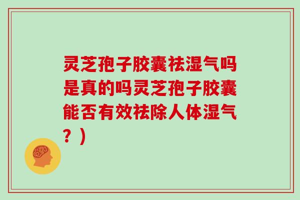 灵芝孢子胶囊祛湿气吗是真的吗灵芝孢子胶囊能否有效祛除人体湿气？)