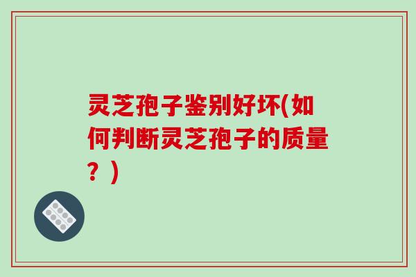 灵芝孢子鉴别好坏(如何判断灵芝孢子的质量？)