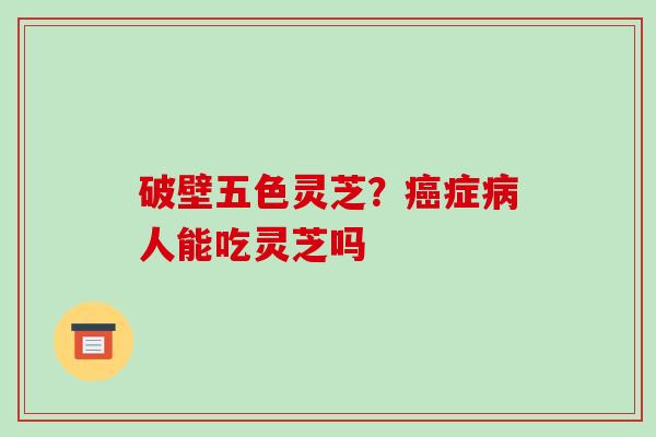 破壁五色灵芝？症人能吃灵芝吗