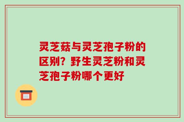 灵芝菇与灵芝孢子粉的区别？野生灵芝粉和灵芝孢子粉哪个更好