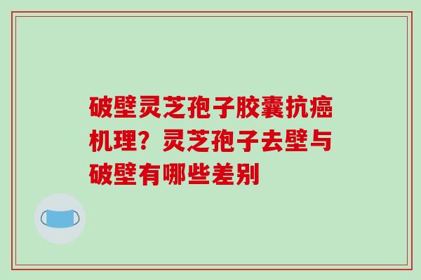 破壁灵芝孢子胶囊抗机理?灵芝孢子去壁与破壁有哪些差别 破壁灵芝孢子胶囊抗机理?灵芝孢子去壁与破壁有哪些差别