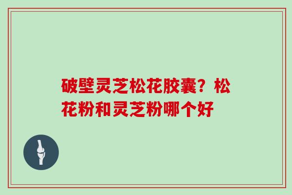 破壁灵芝松花胶囊?松花粉和灵芝粉哪个好 破壁灵芝松花胶囊?松花粉和灵芝粉哪个好