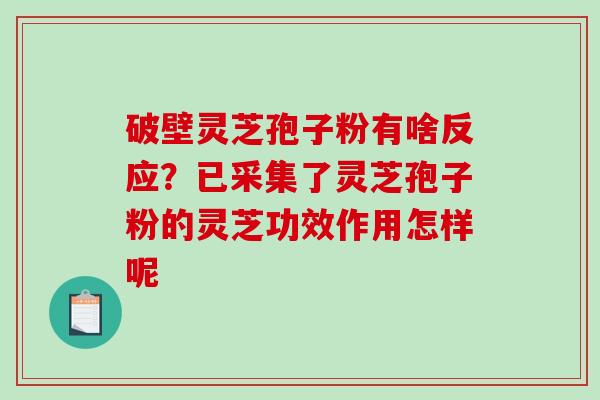 破壁灵芝孢子粉有啥反应?已采集了灵芝孢子粉的灵芝功效作用怎样呢 破壁灵芝孢子粉有啥反应?已采集了灵芝孢子粉的灵芝功效作用怎样呢