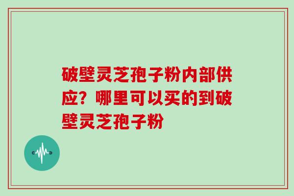 破壁灵芝孢子粉内部供应？哪里可以买的到破壁灵芝孢子粉