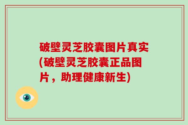 破壁灵芝胶囊图片真实(破壁灵芝胶囊正品图片，助理健康新生)
