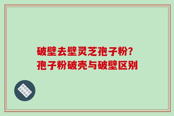 破壁去壁灵芝孢子粉？孢子粉破壳与破壁区别