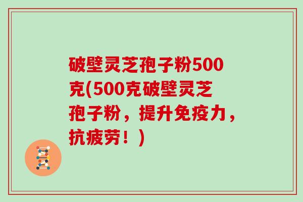 破壁灵芝孢子粉500克(500克破壁灵芝孢子粉，提升免疫力，！)