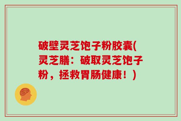 破壁灵芝饱子粉胶囊(灵芝膳：破取灵芝饱子粉，拯救健康！)