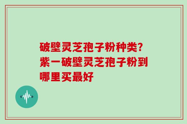 破壁灵芝孢子粉种类？紫一破壁灵芝孢子粉到哪里买好