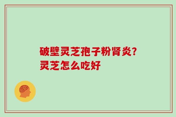 破壁灵芝孢子粉炎？灵芝怎么吃好