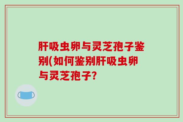 吸虫卵与灵芝孢子鉴别(如何鉴别吸虫卵与灵芝孢子？