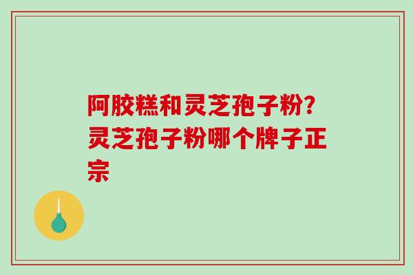 阿胶糕和灵芝孢子粉？灵芝孢子粉哪个牌子正宗