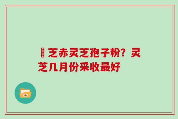 雲芝赤灵芝孢子粉？灵芝几月份采收好