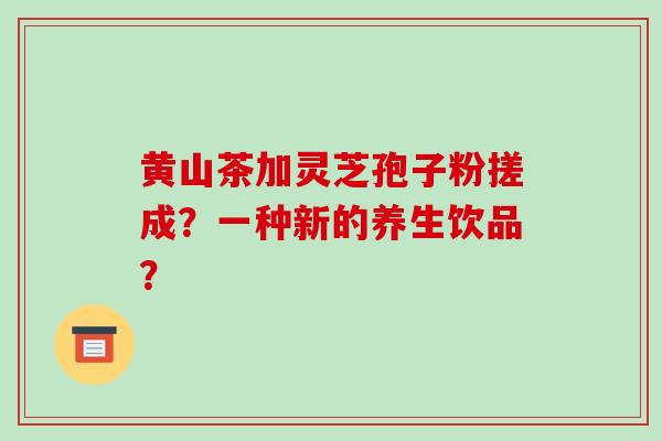 黄山茶加灵芝孢子粉搓成？一种新的养生饮品？