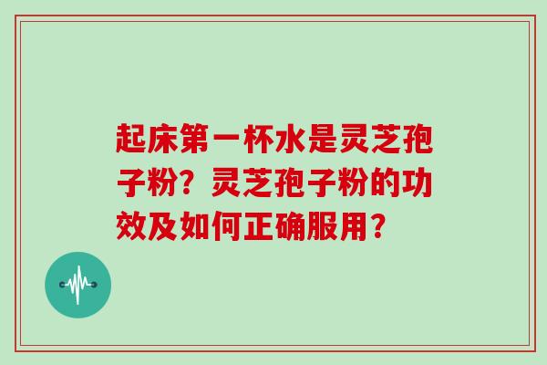 起床第一杯水是灵芝孢子粉？灵芝孢子粉的功效及如何正确服用？